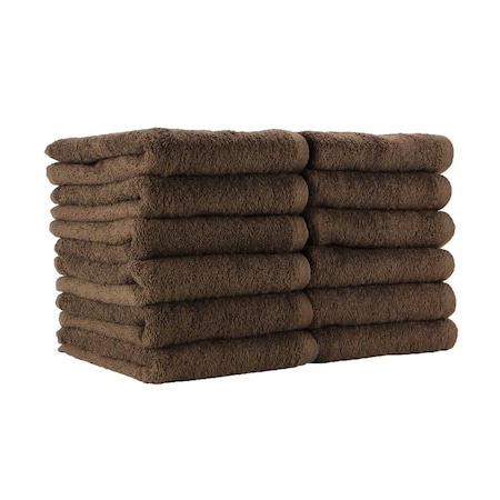 Monarch Brands Salon Towels Jr , Chocolate, 12PK P-BBJ16272.5BRN